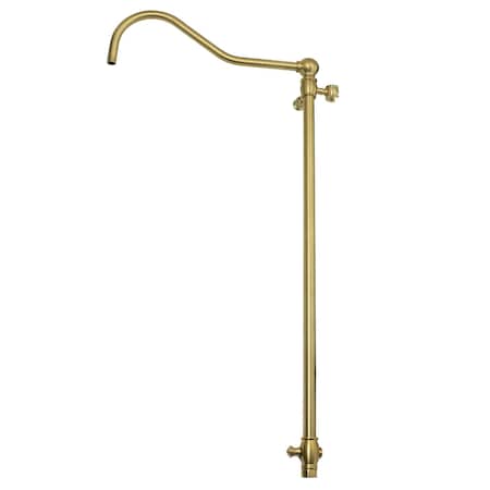 Kingston Brass CCR6177 60-Inch Shower Riser with 17-Inch Shower Arm, Brushed Brass CCR6177